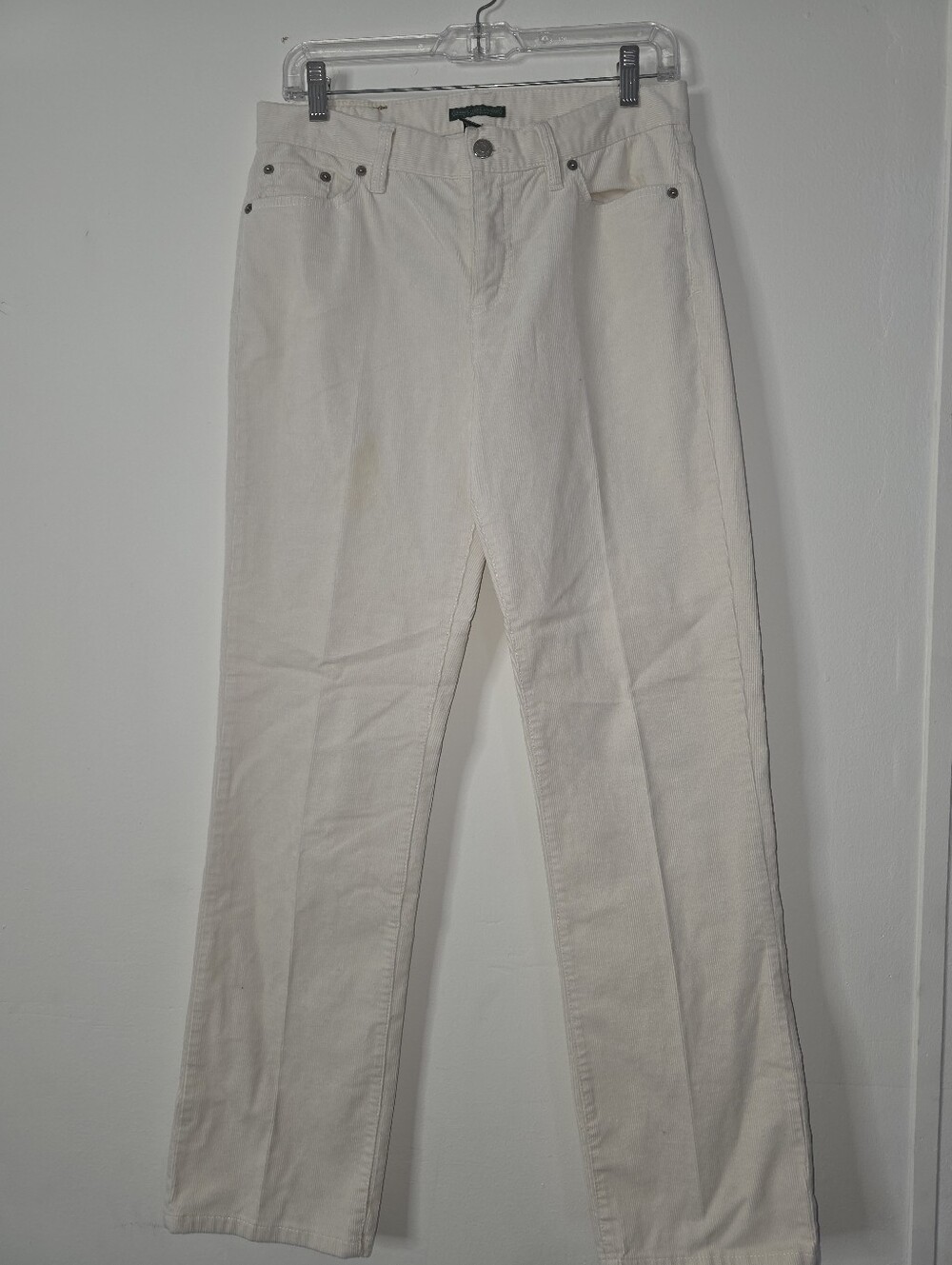 Lauren Ralph Jeans White Corduroy Sz 6